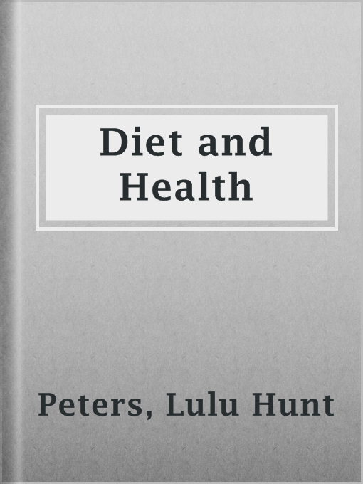 Imagen de portada para Diet and Health